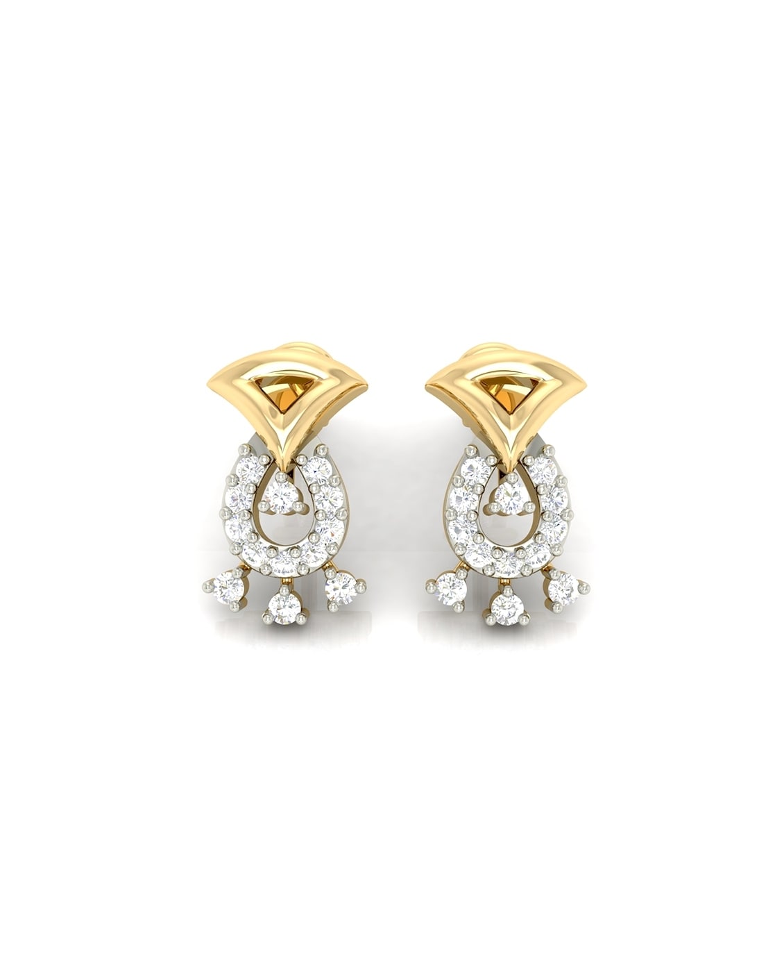 Diamond Stud Push Back Earrings For Women Solid 14kt Yellow Gold Party Wear  Jewelry at Rs 54649/pair | Diamond Stud Earring in Surat | ID: 21520860812