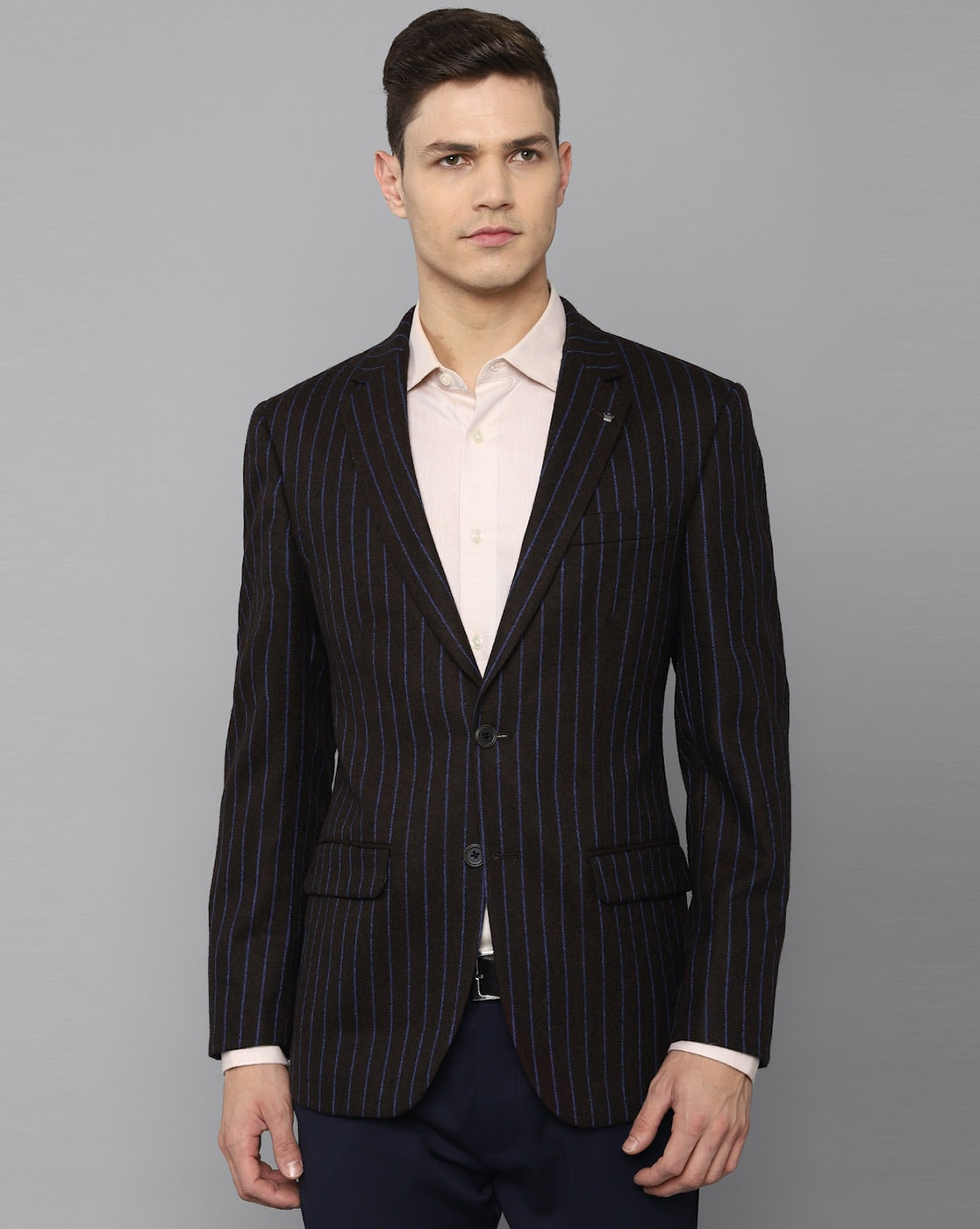 Black and white outlet striped blazer mens