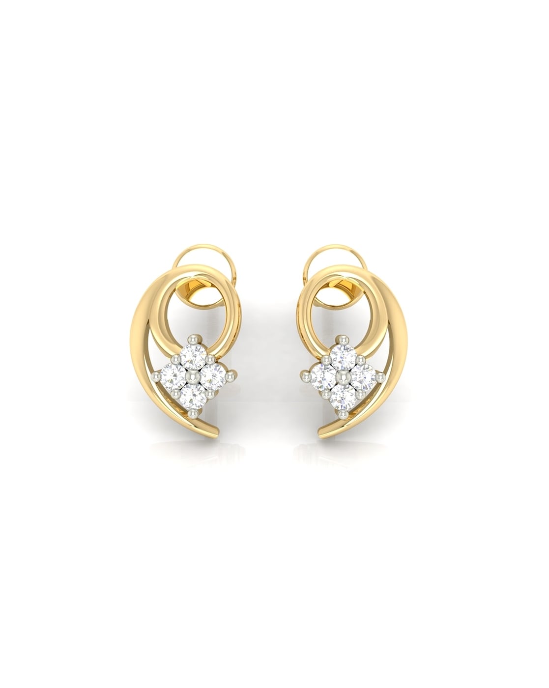Buy quality 916 Gold Ladies Tops Earrings LTE302 in Ahmedabad