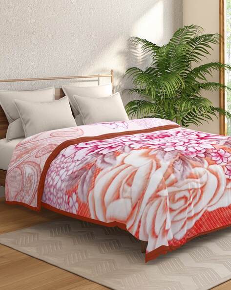 Buy Pink Blankets Dohars Quilts for Home Kitchen by PORTICO