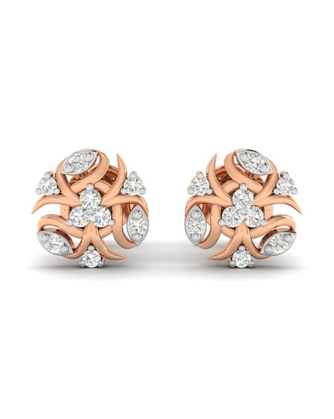 Buy Joyalukkas 18k Rose Gold  Diamond Earrings for Women Online At Best  Price  Tata CLiQ