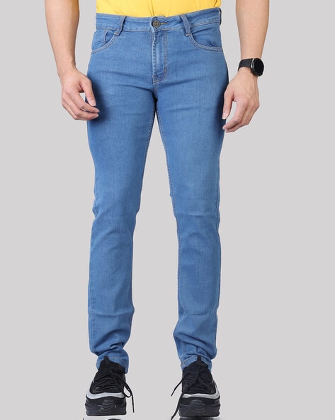 SHOWOFF Light Blue Skinny Fit Mid Rise Jeans