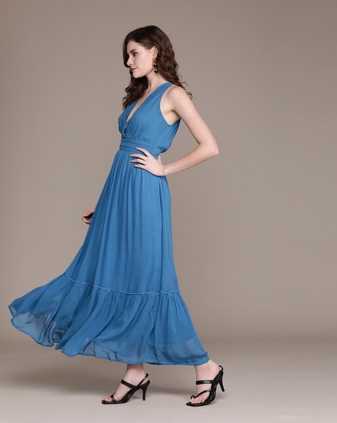 Dakota electric blue gown in 2024 | Flowy design, Blue gown, One shoulder  gown