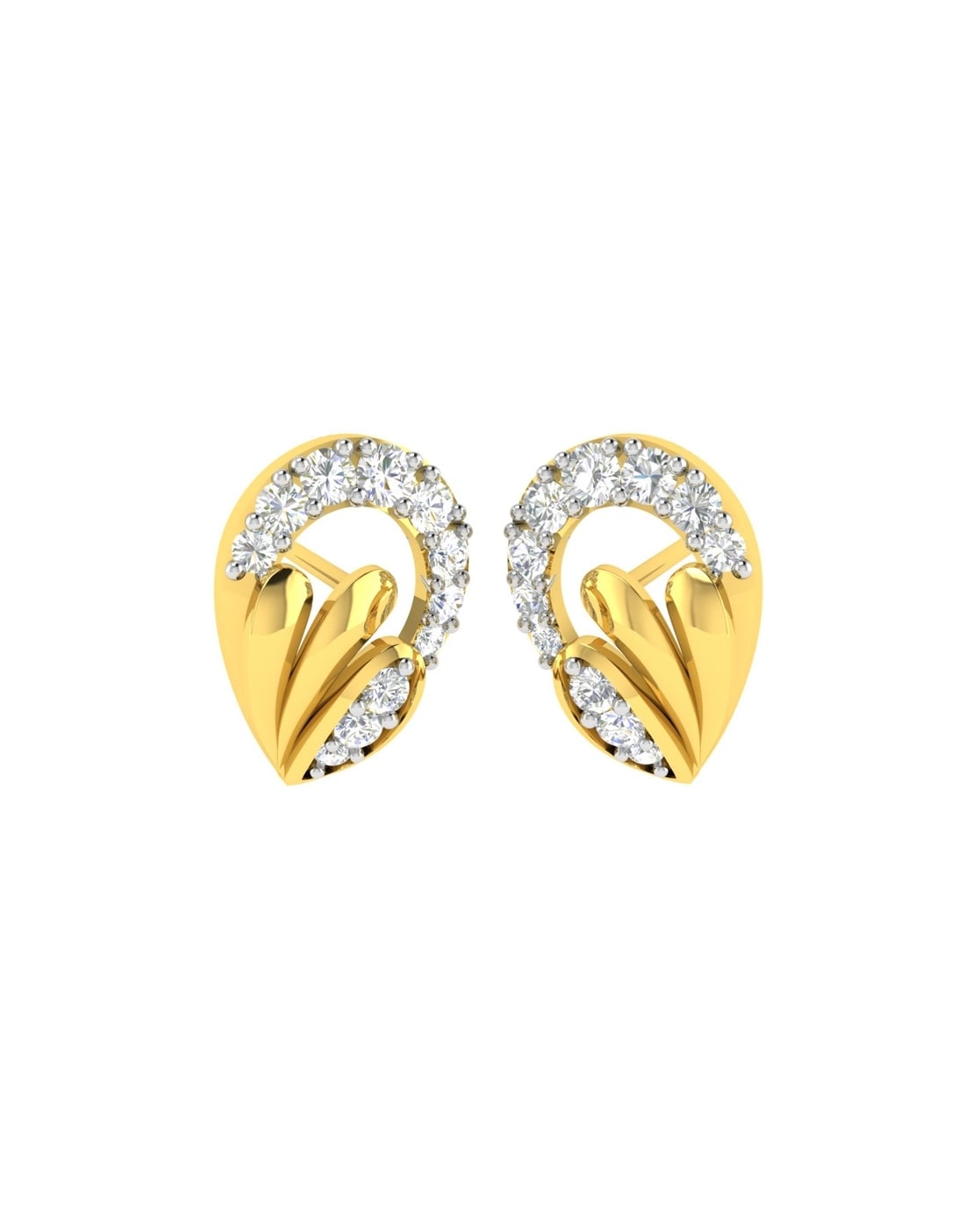 Matte finish real kemp-white stone earrings dj-41566 – dreamjwell