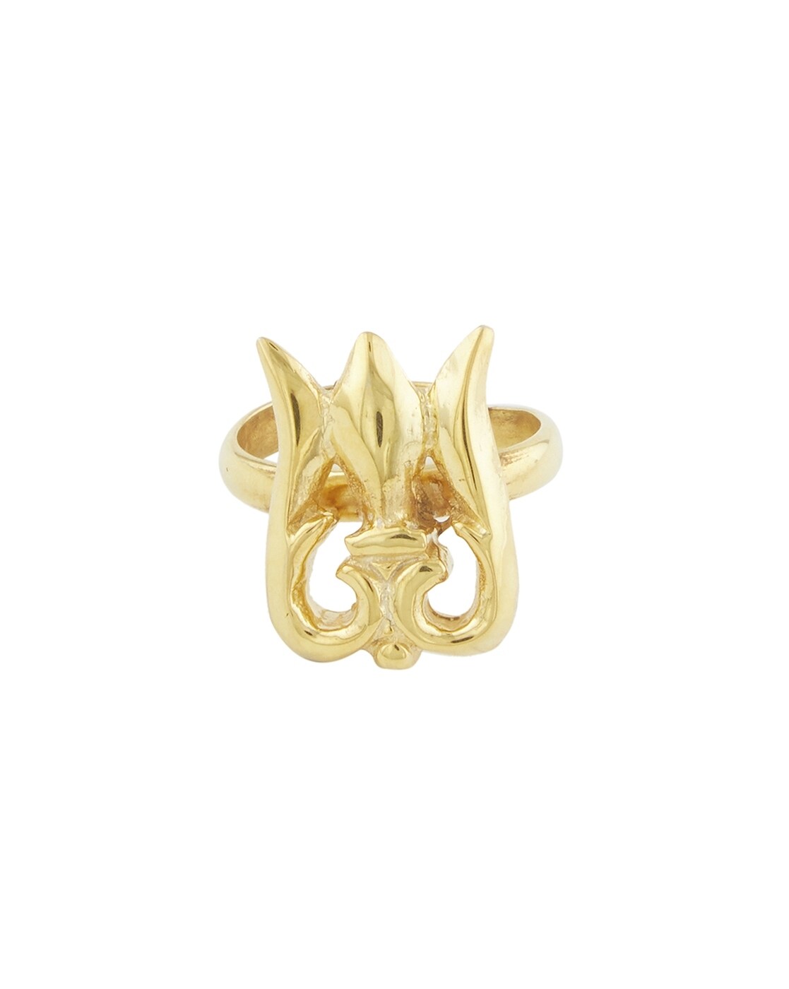Buy quality 22k 916 Trishul With CZ Diamond Gold Ring For Mens in Ahmedabad