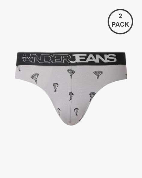 Buy Grey Briefs for Men by Underjeans by Spykar Online