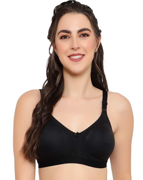 Buy Trylo Double Layered Non-Wired Full Coverage Blouse Bra - Black at  Rs.350 online