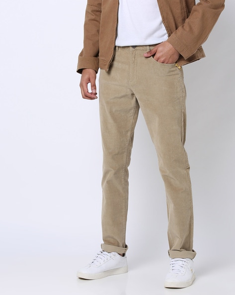 Buy Tapered Fit Corduroy Trousers Online at Best Prices in India  JioMart