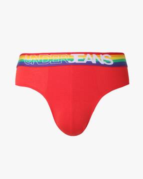 underjeans by spykar Briefs with Brand Knit Waistband-picture-50