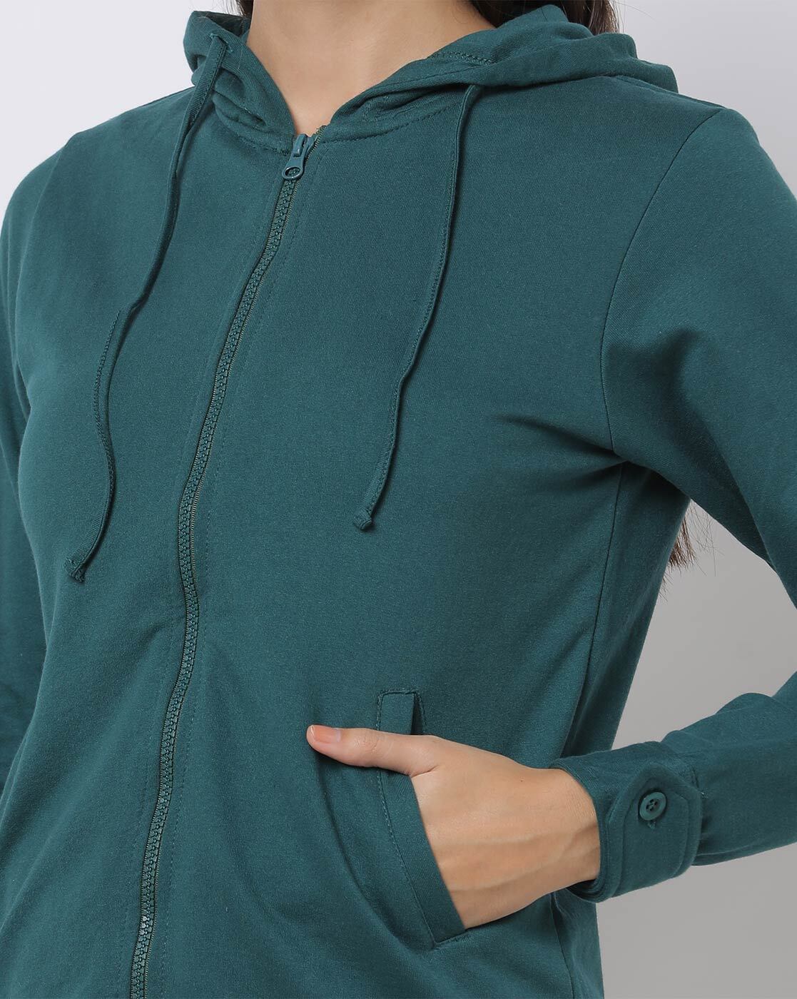 Buy Green Sweatshirt & Hoodies for Women by Urban Hug Online