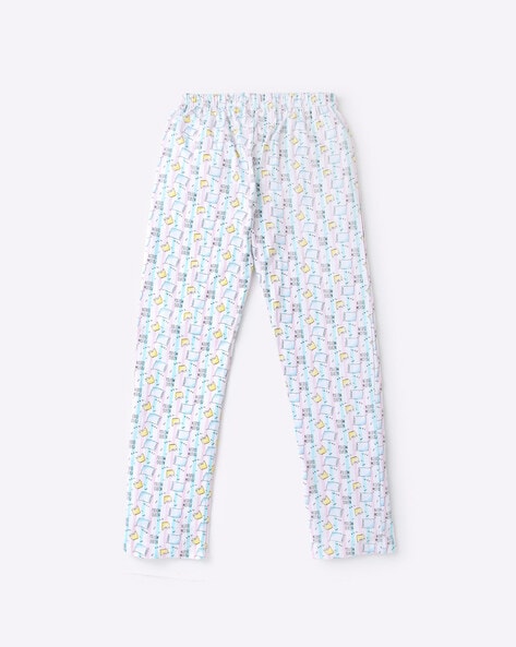 White cotton pyjama discount bottoms