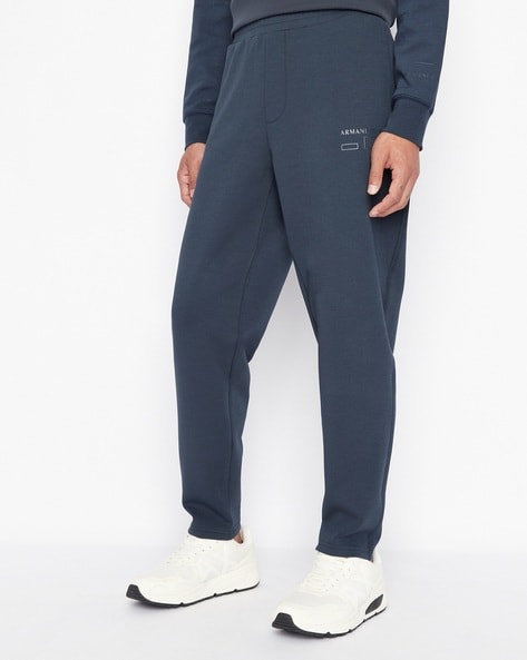 Straight Track Pants with Brand Print