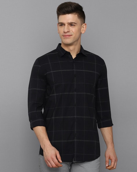 Black check shop shirt mens india