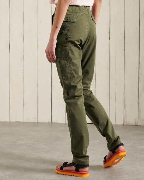 Superdry Womens Slim Cargo Trousers Zip and Button India  Ubuy