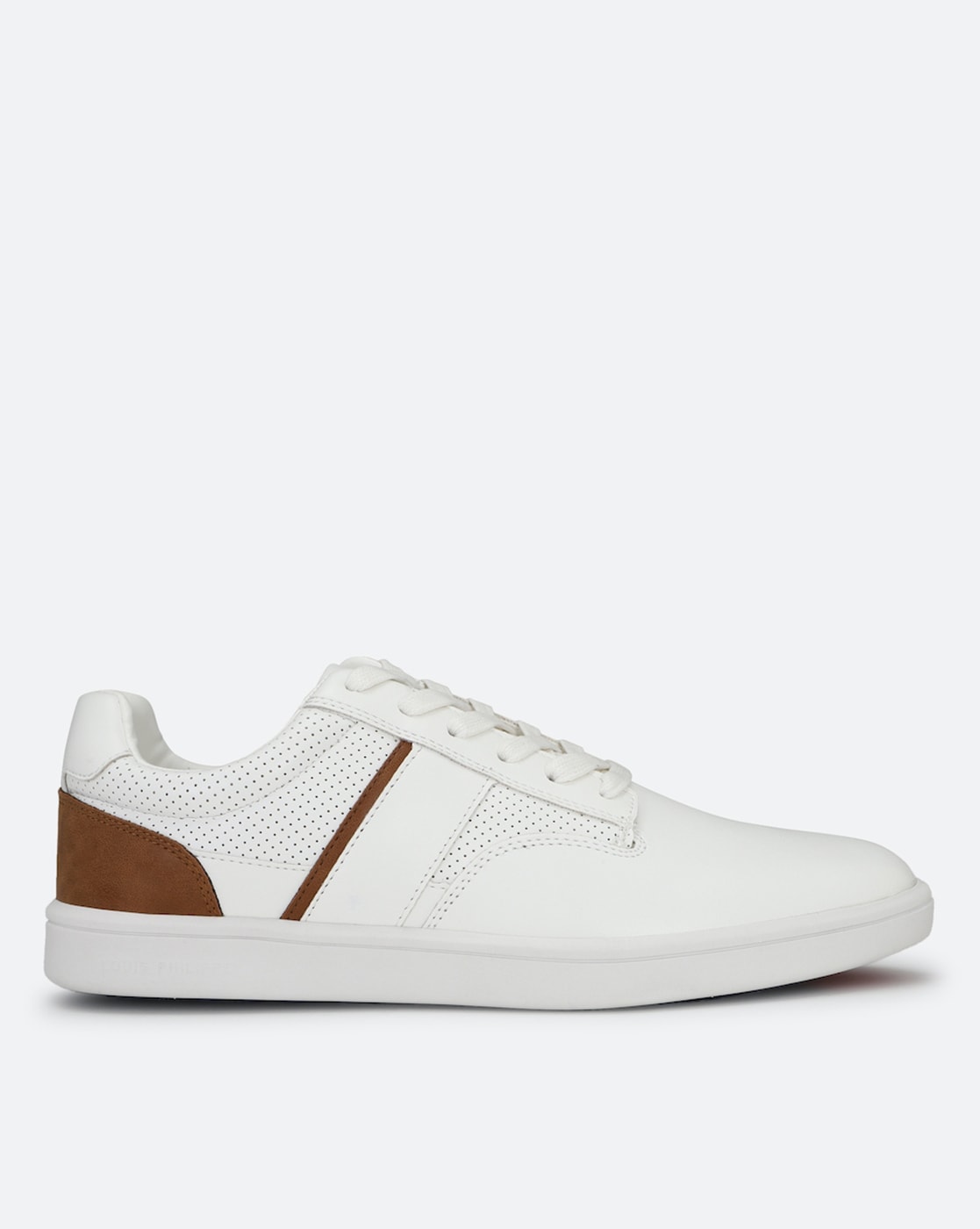 Buy LOUIS PHILIPPE White Mens Lace Up Sneakers