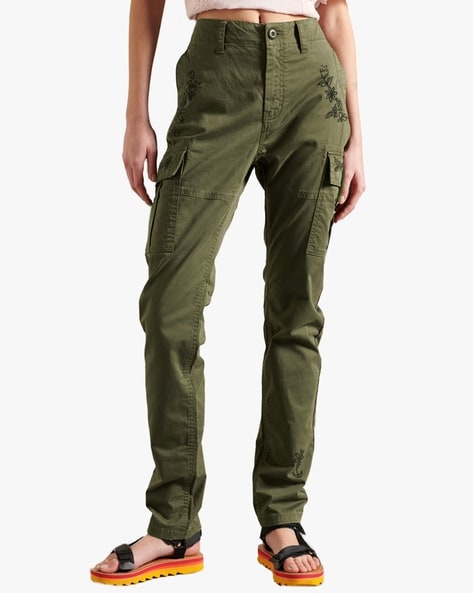 SUPERDRY CARGO TROUSERS Mens LARGE Navy Tappered Combat Pockets Military  W35 L30 £24.95 - PicClick UK