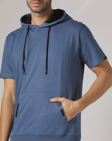 Slim Fit Hoodie with Kangaroo Pocket