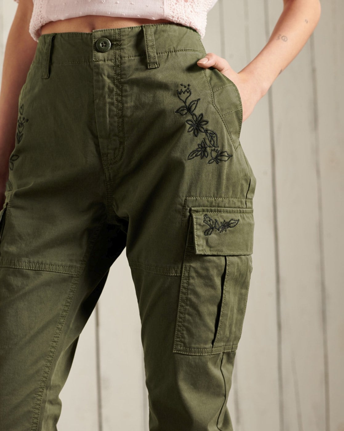 Buy Olive Green Trousers  Pants for Women by SUPERDRY Online  Ajiocom