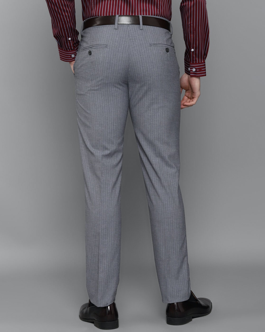 Grey Striped Tango Pants With Two Pleats | Men's Tango Clothing – conDiva