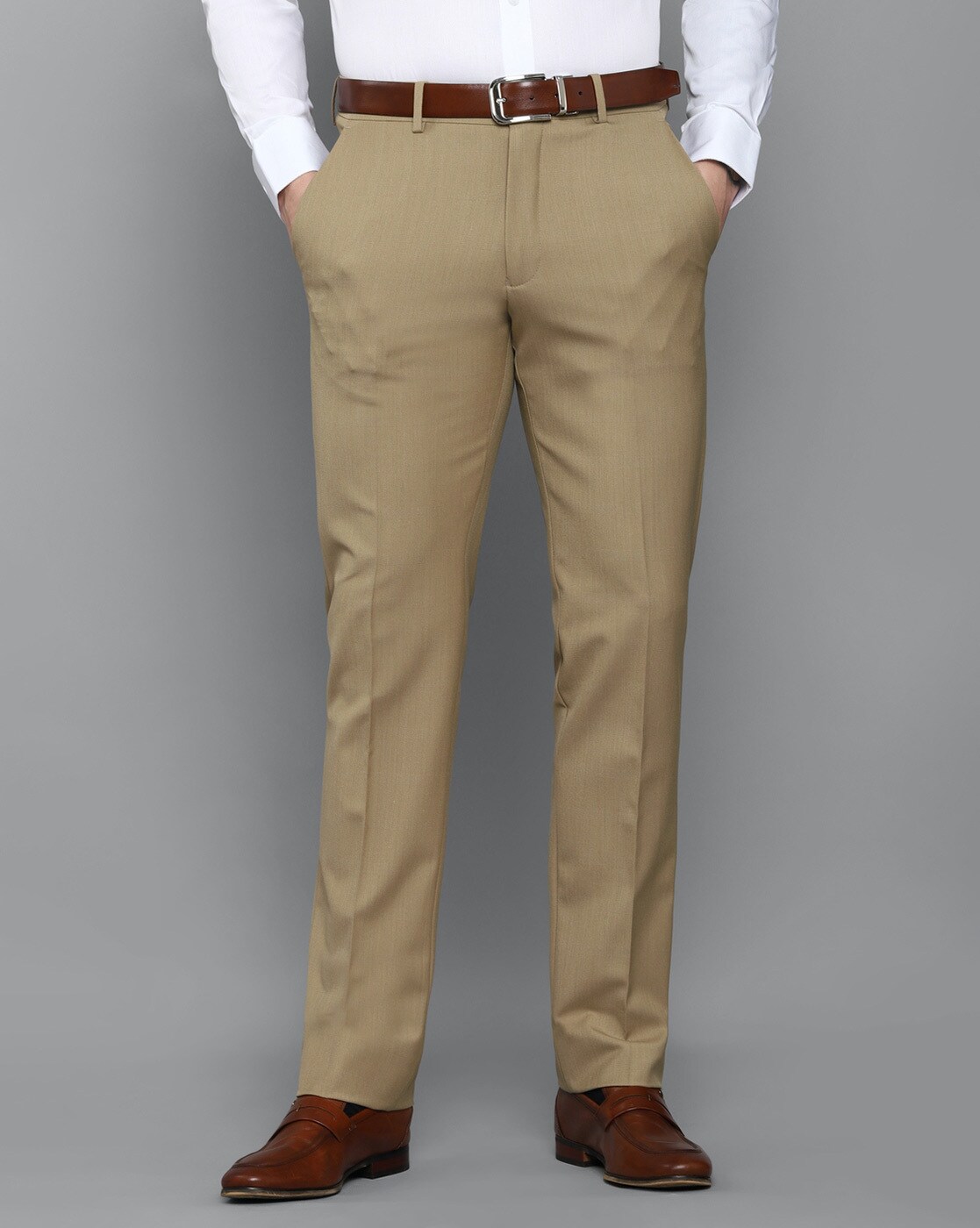 Buy Khaki Trousers & Pants for Men by LOUIS PHILIPPE Online