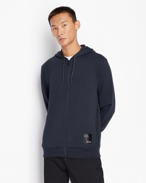 Armani exchange outlet zip up hoodie