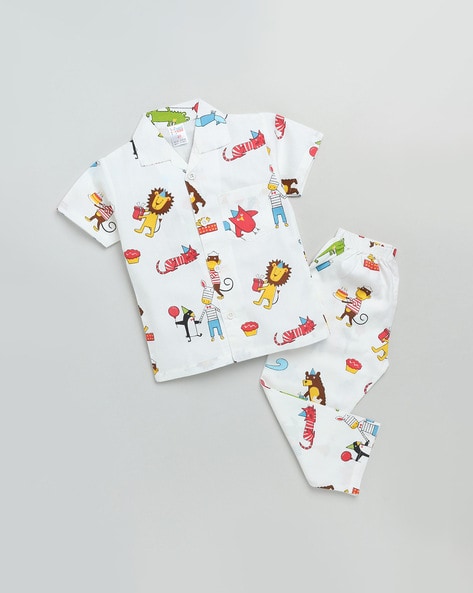 Kids best sale white pyjamas