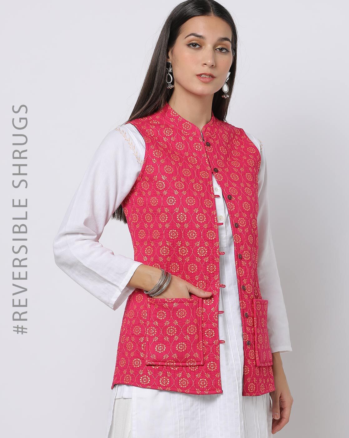 Buy Vastraa FusionWomens Pure Wool Export-Quality Indian Traditional Nehru  Jacket/Woolen Jacket For Women Online at desertcartOMAN