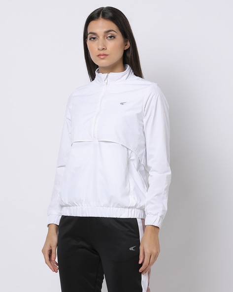 White track best sale jacket women's