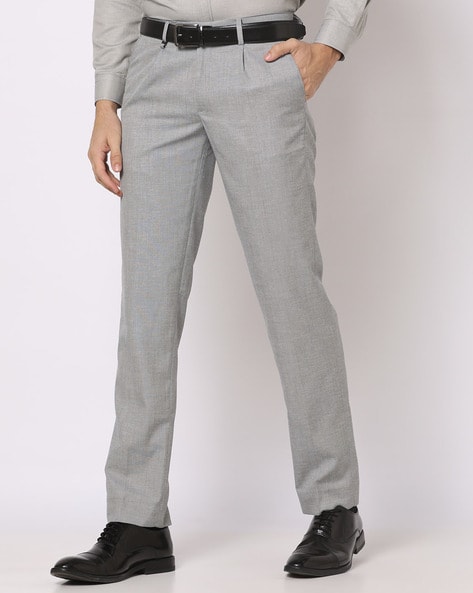 Welcome to Brand Bazaar  John Players Men Charcoal Grey Regular Fit Formal  Trousers