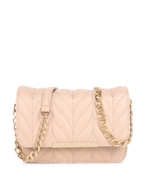 Beige sling outlet bag