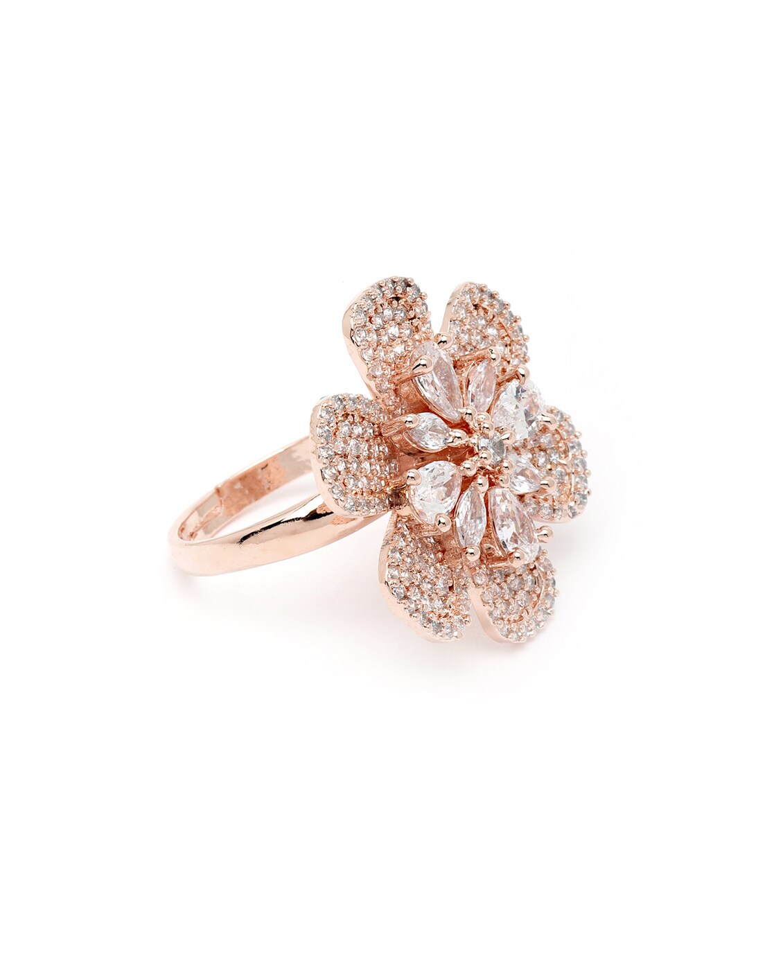 Buy Rose Gold Rings for Women by Karatcart Online | Ajio.com