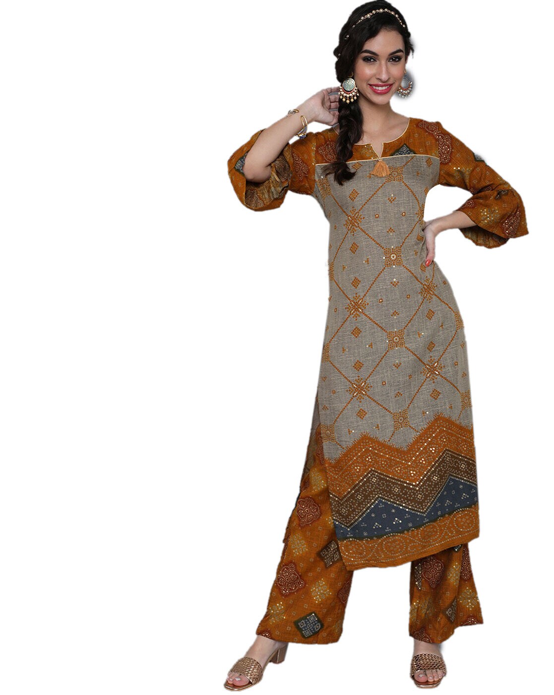 Buy Multicolored Kurta Suit Sets for Women by DHUNI Online | Ajio.com