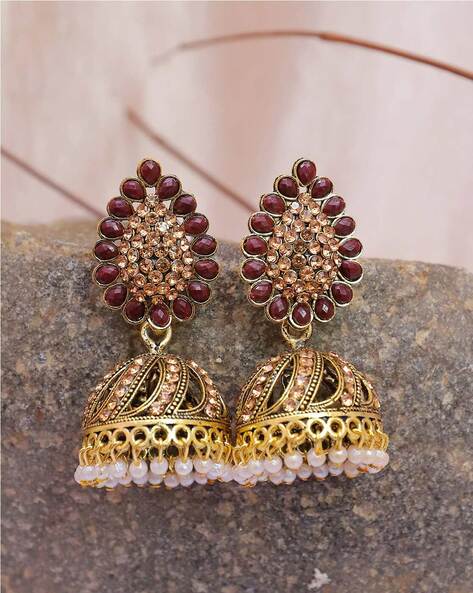 Kundan Minakari Long Jhumka Earrings Design By Zevar at Rs 790.00 |  Meenakari Jewelry | ID: 26105011912