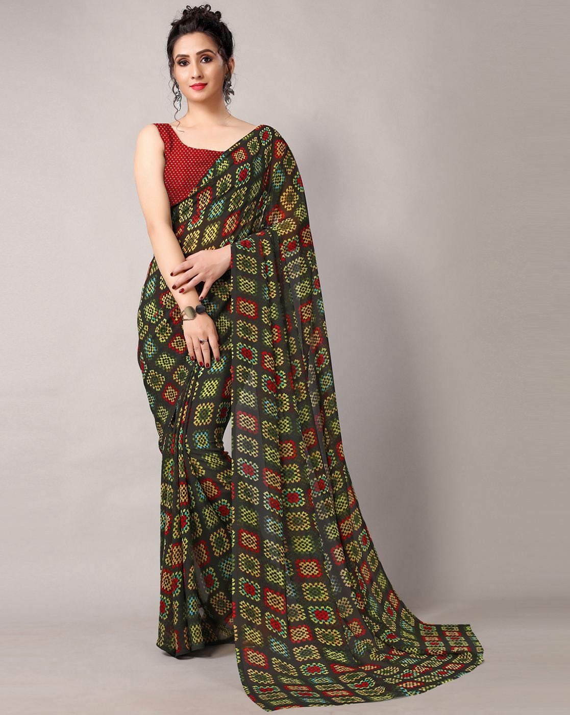 Buy Black Sarees for Women by SHAILY Online