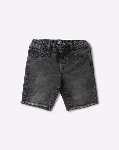 Kids black cheap jean shorts