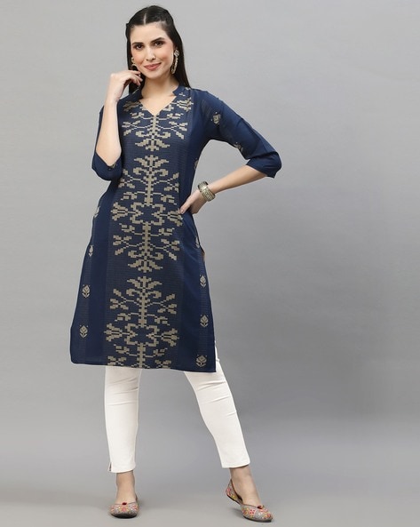 Knee 2025 length kurta