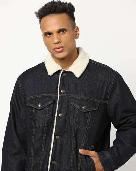 Men's Sherpa Lined Denim Jacket | Orton Brothers Clothing