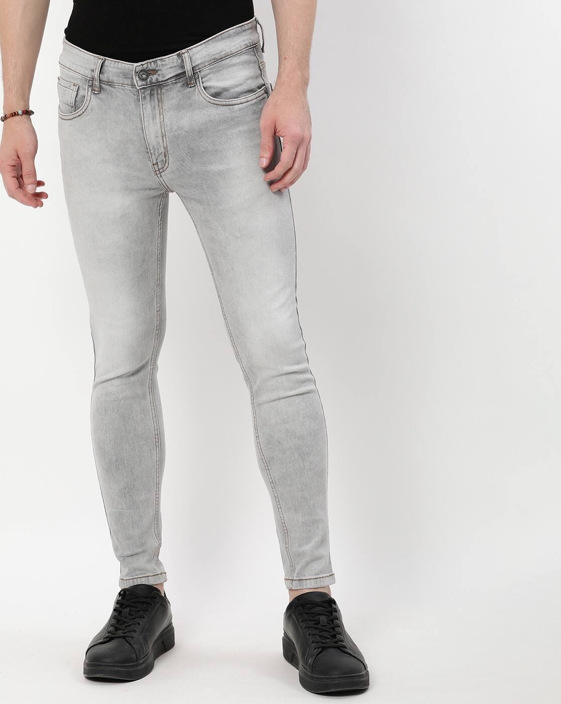 Men Mid-Wash Skinny Fit Jeans