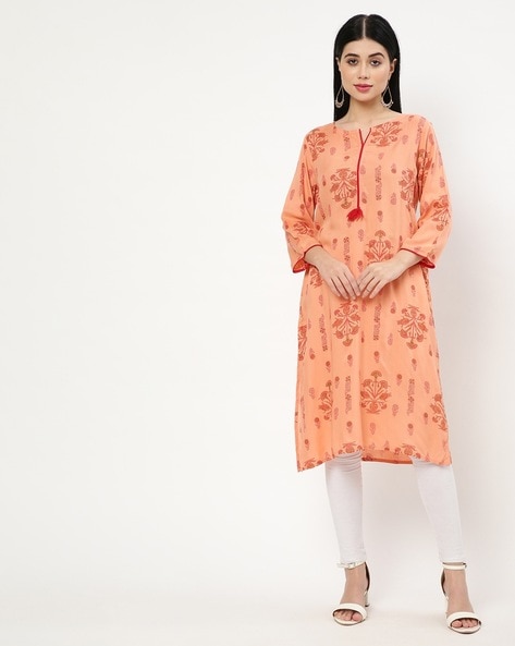 Srishti embroidered straight kurta store