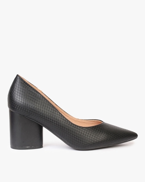 Pointed block 2025 heel pumps