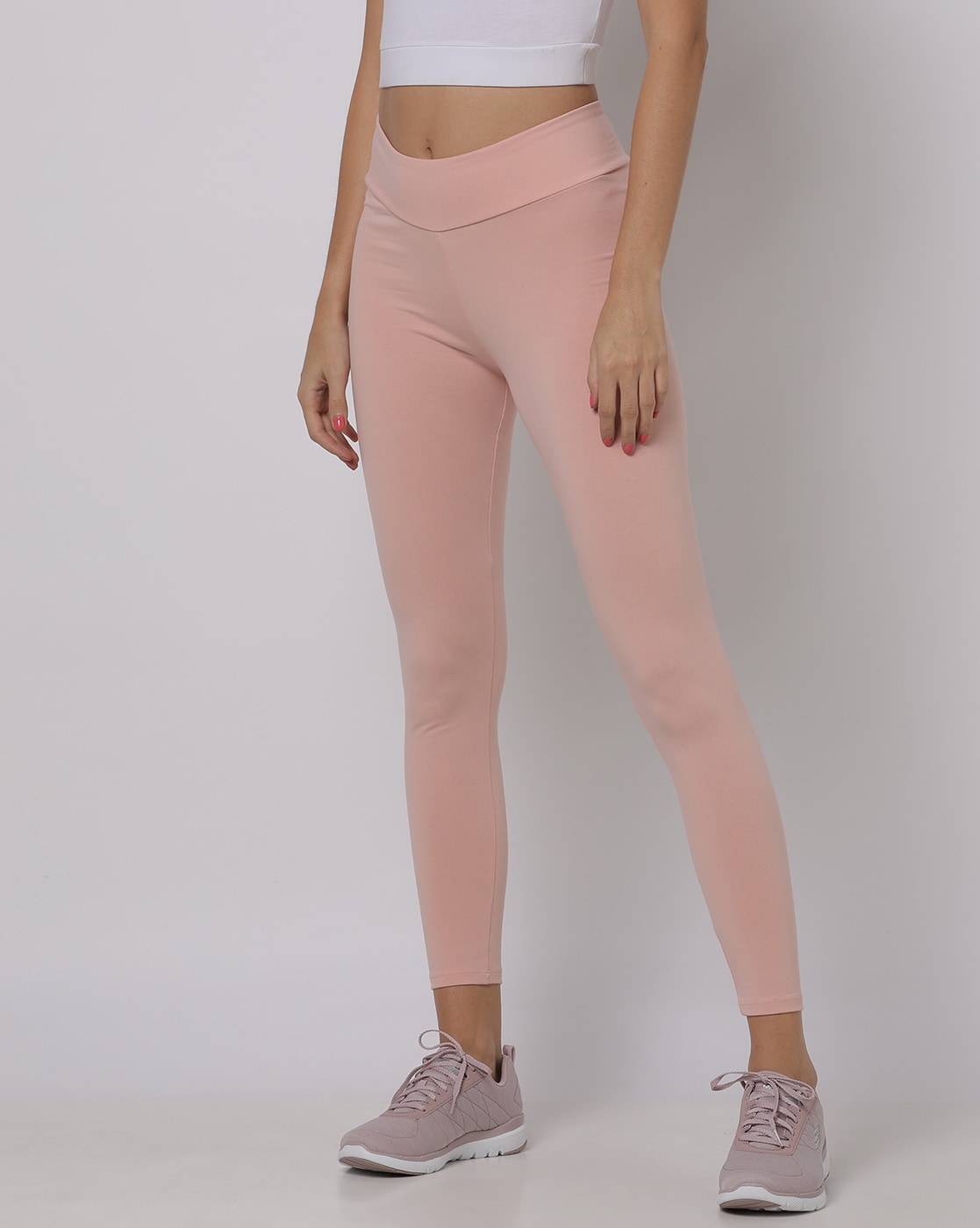 Light Pink Ankle Length Legging – Lakshita