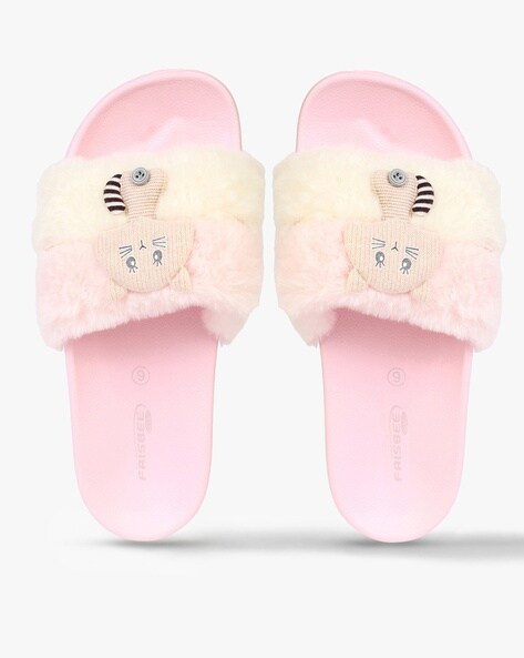 Fur slides for sale hot sale