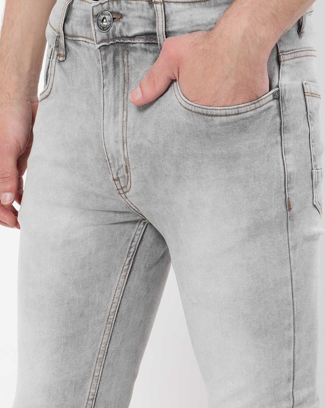 Men Mid-Wash Skinny Fit Jeans