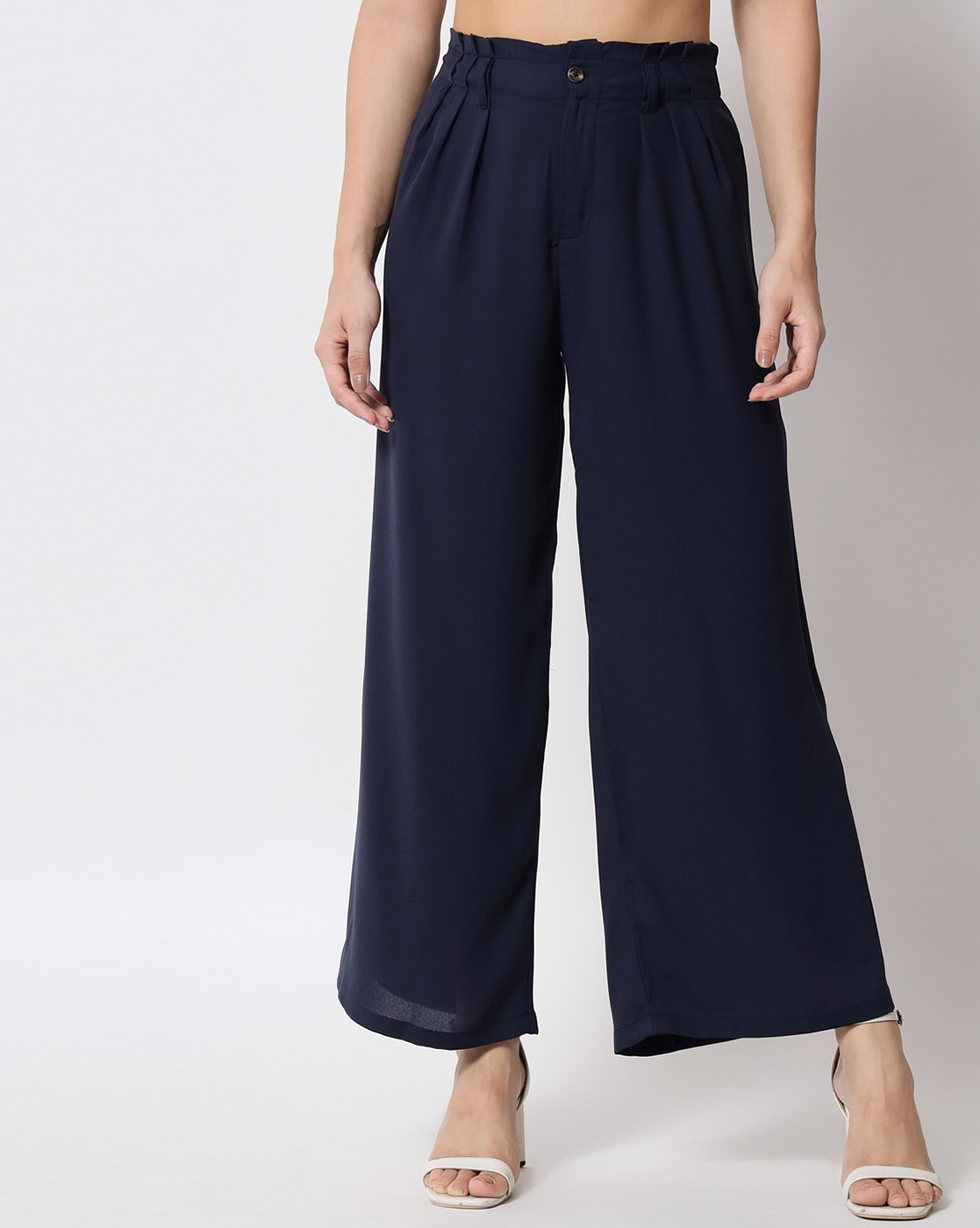 Buy Navy Trousers & Pants for Women by KOTTY Online