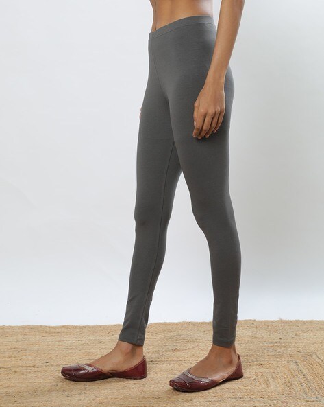 Buy Grey Leggings for Women by Svrnaa Online