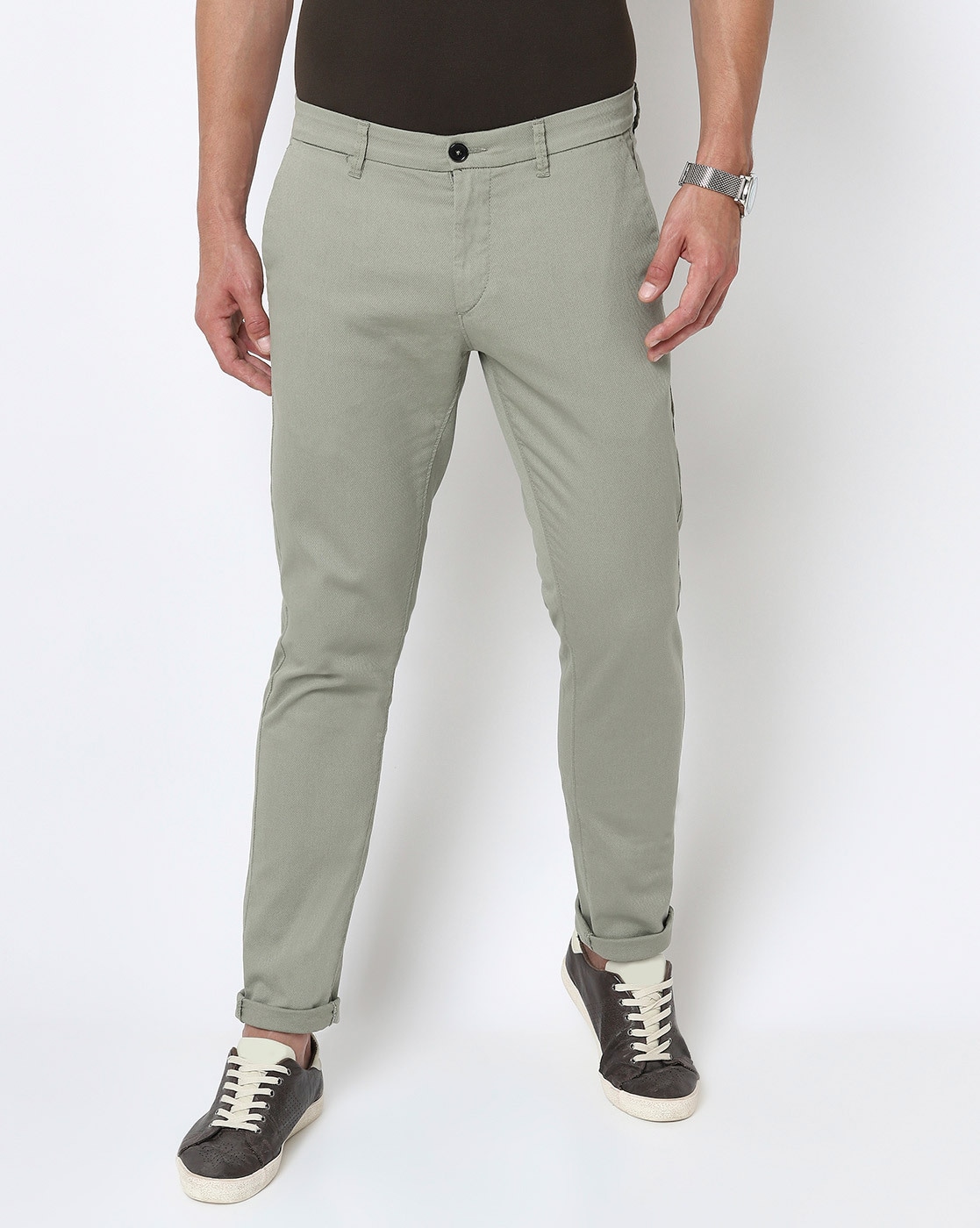 Buy U.S. Polo Assn. Solid Corduroy Weave Casual Trousers - NNNOW.com