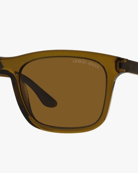 Giorgio Armani AR6085 Men's Round Sunglasses, Matte Black/Bronze Gradient  at John Lewis & Partners