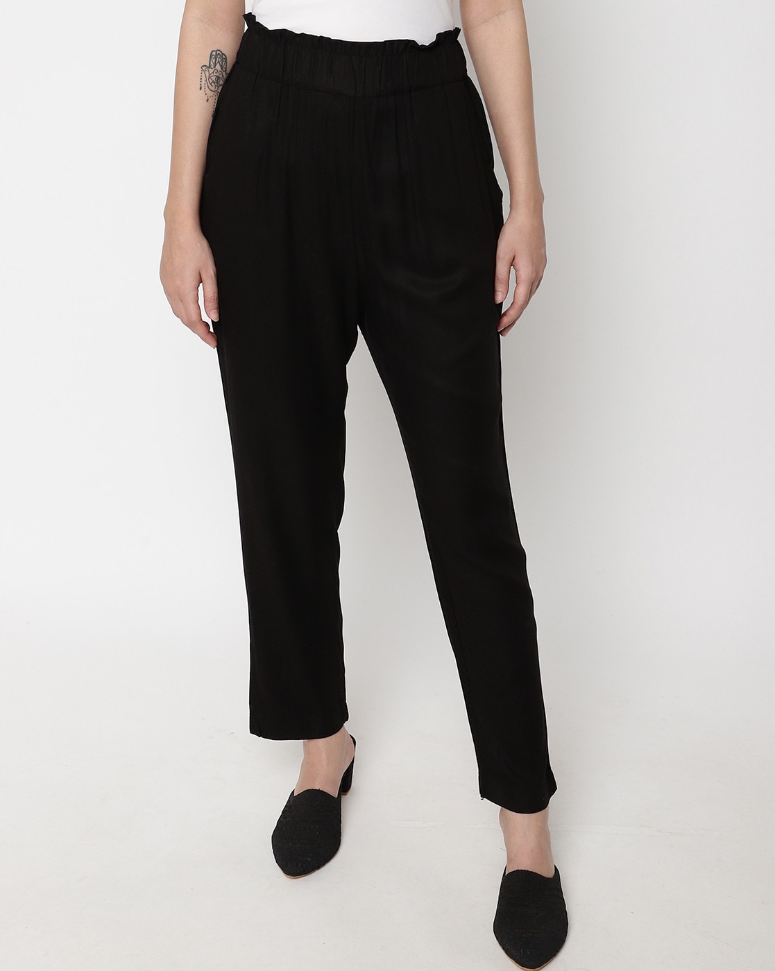 Buy Women's Cotton Lycra Semi-Formal Wear Slim Fit Pants|Cottonworld