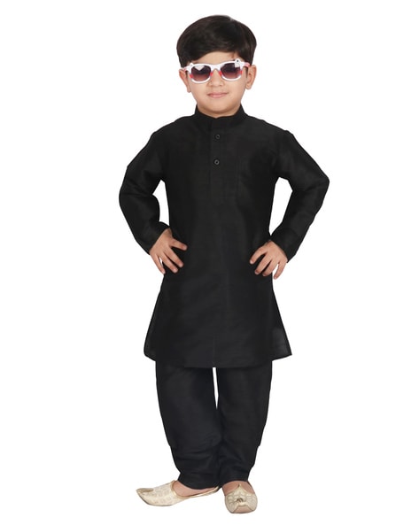 Kurta pajama best sale for boys black