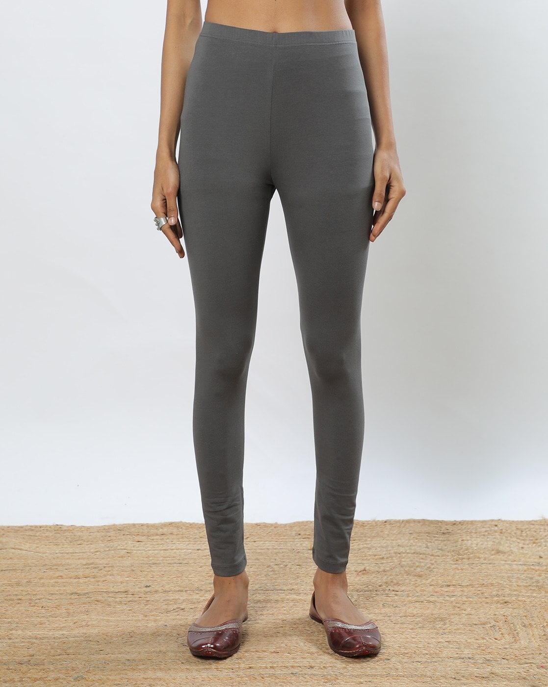 Buy Grey Leggings for Women by Svrnaa Online